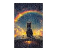 Puzzle 1500 Pieces Adultes Arc-en-Ciel Chat 87x57 cm Puzzles Classiques Jeu Éducatif Activité Familiale Parfaite Puzzle Adulte 1500 Pièces