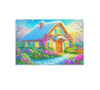 Puzzle 1500 pièces Adultes Chalet enneigé et Confortable Jeu éducatif Classique Puzzles, Jeu d'adresse pour Toute la Famille, Magnifique décoration Puzzle et Cadeaux 57x87cm