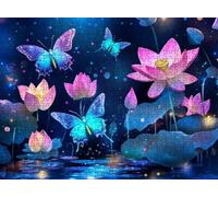 Puzzle 1500 Pieces Adultes, Challenge Casse-Tête Difficile, Format 87 x 57 cm, Puzzle Bois Coloré pour Détente, Jeu de Société Famille, Impossible Classique Jigsaw Puzzles Lotus rêve f0-293