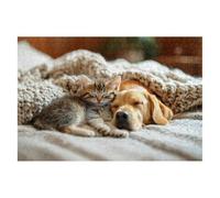 Puzzle 1500 Pieces Adultes Chat Lot de Puzzle Chien pour Adultes 87x57cm, Colorés, Classique Supérieure éducatif Défi Jouets pour Cadeau Homme Défi Jouets Familial Cadeau Femme Decoration Chambre J-25