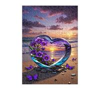 Puzzle 1500 Pieces Adultes Coucher de Soleil Plage Fleur 87x57 cm Puzzles Classiques Jeu Éducatif Activité Familiale Parfaite Puzzle Adulte 1500 Pièces