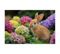 Puzzle 1500 Pieces Adultes Fleur Lot de Puzzle Lapin pour Adultes 87x57cm, Colorés, Classique Supérieure éducatif Défi Jouets pour Cadeau Homme Défi Jouets Familial Cadeau Decoration Chambre C-06