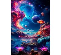 Puzzle 1500 Pièces Adultes Fleurs l'espace Fantastique Puzzle Difficile et Stimulant Jeux éducatif Puzzles Classiques Puzzles 1500 Pièces Adultes Cadeau Stimulant 87 x 57 cm