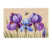 Puzzle 1500 Pièces Adultes, Fleurs Puzzle Adulte avec Une Boîte d'emballage Exquise, Classique Jeux Educatifs pour Activité Familiale, Grand Puzzles en Bois Abeille, Cadeau Tableau Decor Murale -1307