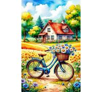 Puzzle 1500 Pieces Adultes Flower Cottage 87x57 cm, Examinez Les pièces, Découvrez Les Indices et Résolvez l'enquête, Puzzle Adulte 1500 Pièces