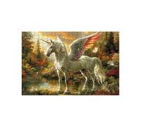 Puzzle 1500 Pieces Adultes Licorne Puzzle 1500 Pieces Bois Papillon, Puzzles Classiques Jeux Réflexion pour Toute la Famille Réunie, Puzzles Adulte pour Printemps Decoration Murale 60x90cm LZPT-02754