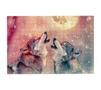 Puzzle 1500 Pièces Adultes, Loup Puzzle Adulte avec Une Boîte d'Emballage Exquise, Classique Jeux Educatifs pour Activité Familiale, Grand Puzzles en Bois Neige, Cadeau Tableau Decoration Murale -2029