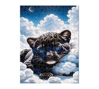 Puzzle 1500 Pieces Adultes Nuage Animal Léopard 87x57 cm Puzzles Classiques Jeu Éducatif Activité Familiale Parfaite Puzzle Adulte 1500 Pièces