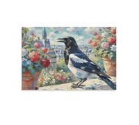 Puzzle 1500 pièces Adultes Oiseau sur Un Toit de Paris Jeu éducatif Classique Puzzles, Jeu d'adresse pour Toute la Famille, Magnifique décoration Puzzle et Cadeaux 57x87cm