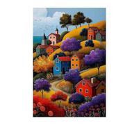 Puzzle 1500 Pieces Adultes Paysage Campagne, Défis Amusants Détente Créativité Puzzle Impossible, Puzzles pour Adultes 1500 Pièces 87 x 57 cm