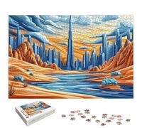 Puzzle 1500 Pièces Adultes, Puzzle 1500 Pieces Dubaï pour Adultes, Grand Puzzles Bois Paysage avec Boite, Jeu de Concentration pour Toute la Famille, Décoration Maison, Cadeau Femme/Homme, -5675