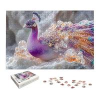 Puzzle 1500 Pièces Adultes, Puzzle 1500 Pieces Paon pour Adultes, Grand Puzzles Bois Animaux avec Boite, Jeu de Concentration pour Toute la Famille, Puzzles pour Décoration Maison, Cadeau Femme, -5131