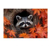 Puzzle 1500 Pièces Adultes, Puzzle Animaux pour Adulte, Grand Puzzles Bois avec Boite Cadeau 87x57cm, Jeu de Concentration pour Adultes, Decoration Noel, Cadeau Femme Homme, Thème: Raton Laveur, S-79