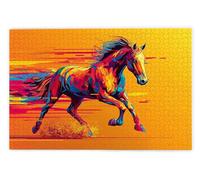Puzzle 1500 Pièces Adultes, Puzzle Cheval pour Adulte, Grand Puzzles Bois avec Boite Cadeau, Jeu de Concentration pour Adultes, 1500 Pièces Puzzles pour Décoration Murale Maison, Cadeau Femme, R-98