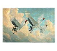Puzzle 1500 Pièces Adultes, Puzzle Grue pour Adulte, Grand Puzzles Bois avec Boite Cadeau, Jeu de Concentration pour Adultes, 1500 Pièces Puzzles pour Décoration Murale Maison, Cadeau Femme, D-96