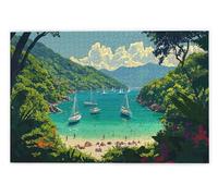 Puzzle 1500 Pièces Adultes, Puzzle Océan pour Adulte, Grand Puzzles Bois avec Boite Cadeau, Jeu de Concentration pour Adultes, 1500 Pièces Puzzles pour Décoration Murale Maison, Cadeau Femme, B-80