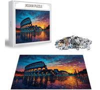 Puzzle 1500 Pièces Adultes Rome Puzzle Enfant, Puzzles pour Adultes Jeu éducatif Défi Jouets, Puzzles Colisée à Faire soi-même pour Décoration Murale de la Maison, Jeux d'activités Familiales D-335