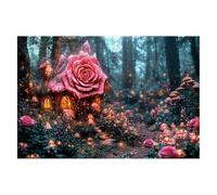 Puzzle 1500 Pieces Adultes Rose Lot de Puzzle Forêt pour Adultes 87x57cm, Colorés, Classique Supérieure éducatif Défi Jouets pour Cadeau Homme Défi Jouets Familial Cadeau Femme Decoration Chambre H-77