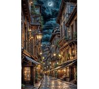 Puzzle 1500 Pièces Adultes Rue Cité Lune 87 x 57 cm, Jeux éducatif, Divertissement Créatif, Puzzle Classique, Jeu Difficile Puzzles 1500 Pièces