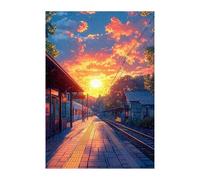 Puzzle 1500 Pieces Adultes Rue Coucher Soleil, Défis Amusants Détente Créativité Puzzle Impossible, Puzzles pour Adultes 1500 Pièces 87 x 57 cm