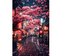 Puzzle 1500 Pièces Adultes Rue Fleurs Roses 87 x 57 cm, Jeux éducatif, Divertissement Créatif, Puzzle Classique, Jeu Difficile Puzzles 1500 Pièces