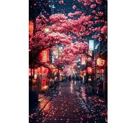 Puzzle 1500 Pièces Adultes Rue Fleurs Roses Puzzle Difficile et Stimulant Jeux éducatif Puzzles Classiques Puzzles 1500 Pièces Adultes Cadeau Stimulant 87 x 57 cm