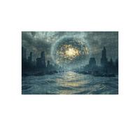 Puzzle 1500 Pieces Adultes Ville Puzzle 1500 Pieces Bois Mer, Puzzles Classiques Jeux Réflexion pour Toute la Famille Réunie, Puzzles Adulte pour Printemps Decoration Murale 60 x 90 cm LZPT-04974