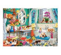 Puzzle 1500 pièces : Bain d'animaux fou