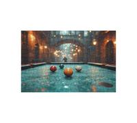 Puzzle 1500 Pieces Billard Puzzle 1500 Pieces Adultes Onirique, DIY Bois Puzzles Adulte avec Boîte en Papier Coloré, Puzzles Classiques 60x90 CM pour Soulager Le Stress Decoration Murale LZPT-04675