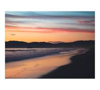 Puzzle 1500 Pièces,Bricolage Moderne Art Mural Cadeau-Plage,Montagnes,Coucher de Soleil,Rivage 87x57cm