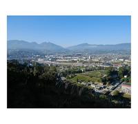 Puzzle 1500 Pièces,Bricolage Moderne Art Mural Cadeau-Ville,Bâtiments,Montagnes,Arbres,Vue aérienne 87x57cm