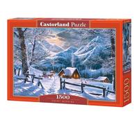Puzzle 1500 pièces - CASTORLAND - Matin enneigé - Village - 92 x 68 cm - A partir de 13 ans