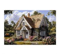 Puzzle 1500 Pieces Chalet, Puzzle 1500 Pieces Adultes en Bois, Bricolage Jeu Éducatif avec Boite Cadeau pour Adultes, Bois Épais et Résistant, Puzzles pour Tableau Decoration Murale, (Paysage) U-86