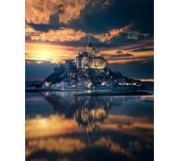Puzzle 1500 pièces,Château de l'île Puzzl pour Adultes, Puzzles pour Adultes Jeu éducatif Défi Jouet, Jeu d'adresse pour Toute la Famille, Puzzle pour Adulte Enfants