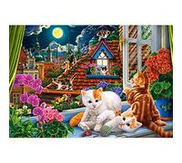 Castorland Puzzle 1500 pièces Chatons sur le toit multicolore