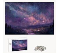 Puzzle 1500 Pièces - Ciel étoilé & Rêve - Puzzle en Bois Durable avec Lettres au Dos - Jeu sans Poussière avec Affiche - Modèle pour Collectionneurs et 14 Ans et Plus (87 x 57 cm) P3#451