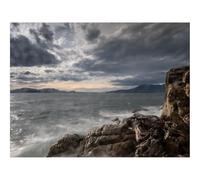 Puzzle 1500 Pièces, Classique Puzzle Jouet en Bois-Mer,Rochers,Rivage,Eau,Nuages 87x57cm