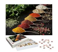 Puzzle 1500 Pièces Condiment, Puzzle 1500 Pièces Adultes et Enfants, Puzzles Bois avec Une Boîte d'emballage Exquise, Jeu Éducatif Puzzles Coloré, Decoration Maison, Cadeau Femme, Cadeau Homme, -8779