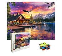 Puzzle 1500 Pièces Coucher de Soleil Puzzle Adulte Grand 87 X 57 cm, Aigle Puzzles Jeu éDucatif Défi, 1500 Pièces Jigsaw Puzzles Classiques pour Cadeau Femme Homme, Decoration Murale Maison, 8p-507