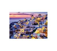 Puzzle 1500 pieces Coucher de soleil sur Santorin, Adultes et enfants des 14 ans, Collection Evasion, 12001532, Nathan