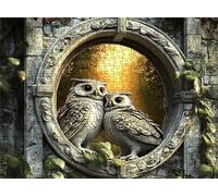 Puzzle 1500 Pieces - Coucher Soleil Hibou 87x57 cm Puzzles pour Adultes - Puzzle 1500 Pièces Adultes - avec Une Boîte d'emballage Exquise - Jeu d'Activités Familiales - Décoration Moderne s7h-248