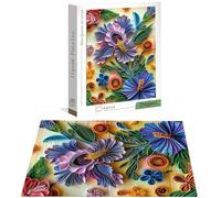 Puzzle 1500 Pièces Couleur, Puzzle 1500 Pièces Adultes et Enfants, Puzzles Bois avec Une Boîte d'emballage Exquise, Jeu Éducatif Puzzles Fleur, Decoration Maison, Cadeau Femme, Cadeau Homme H-4915