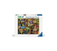 Puzzle 1500 pieces : Crépuscule a la cime des arbres