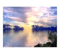 Puzzle 1500 Pièces, Développe Réflexion et Dextérité-Lac,Arbres,Ciel,Nuages,Oiseau,vol 87x57cm