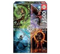Educa Borrás – Puzzle 1500 pièces Elemental Magic Star Chart (Anne Stokes) 85×60 cm