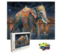 Puzzle 1500 Pièces éléphant Puzzle Adulte Grand 87 X 57 cm, Animal Puzzles Jeu éDucatif Défi, 1500 Pièces Jigsaw Puzzles Classiques pour Cadeau Femme Homme, Decoration Murale, Créatifs Adultes 8p-106