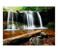 Puzzle 1500 Pièces - Encastrement Parfait-Cascade,Eau,rochers,Paysage,bûche 87x57cm