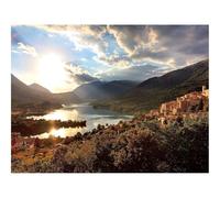 Puzzle 1500 Pièces - Encastrement Parfait-Golfe,Montagnes,Maisons,Structures 87x57cm