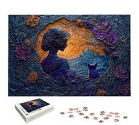 Puzzle 1500 Pièces Femme, Puzzle 1500 Pièces pour Adultes et Enfants à Partir de 14 Ans, Paysage Puzzles Bois avec Une Boîte d'emballage Exquise, Puzzles pour Décoration Murale, Cadeau Femme, -6976