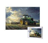 Puzzle 1500 Pieces Ferme Grand Puzzle Classiques en Bois pour Adultes, Jeux Amusants/Colorés/Impossible/Difficiles, Cadeau d'anniversaire de Festivals pour la Famille Amis - Tracteur 2T-980